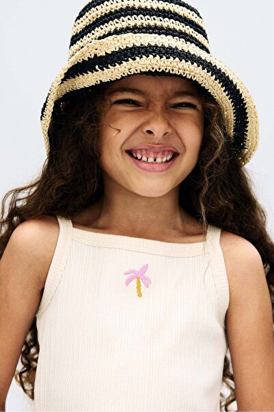 H&M Embroidery-detail strappy top