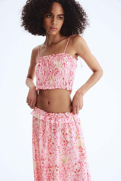 H&M Frill-trimmed maxi skirt