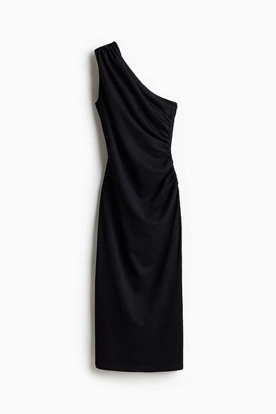 H&M Gathered one-shoulder dress