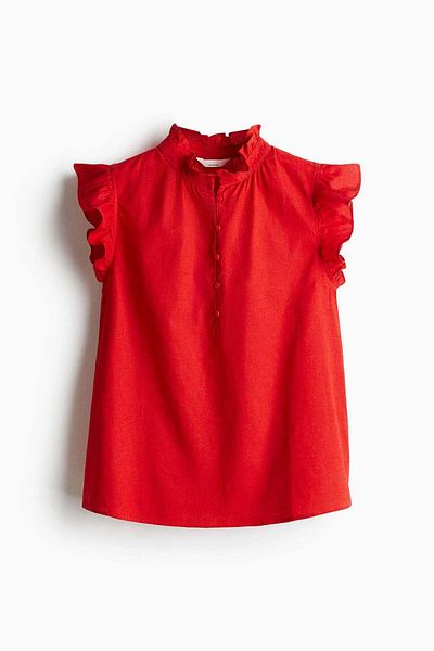 H&M Linen-blend Blouse