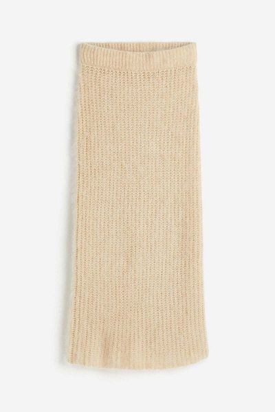 H&M Mohair-blend knitted skirt