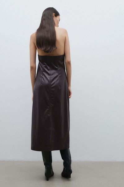 H&M Coated halterneck dress