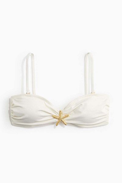 H&M Starfish-detail padded bandeau bikini top
