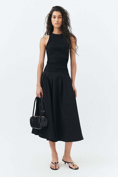 H&M Long pleated skirt