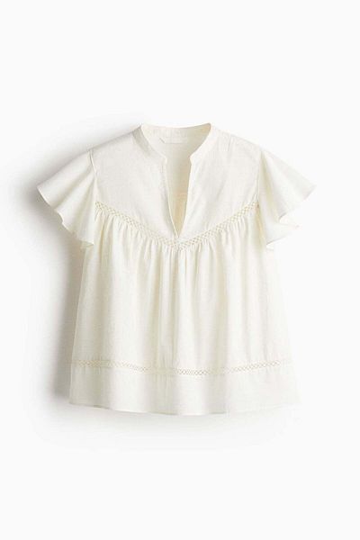 H&M Dobby-weave blouse