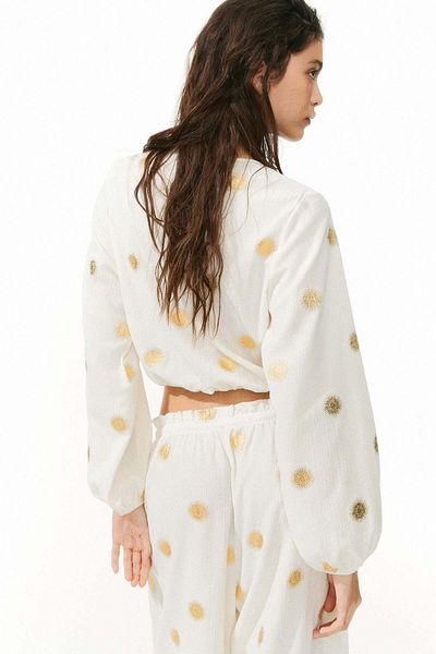 H&M Crinkled Jersey Top