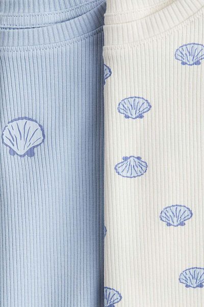 H&M 2-pack frill-trimmed cotton tops