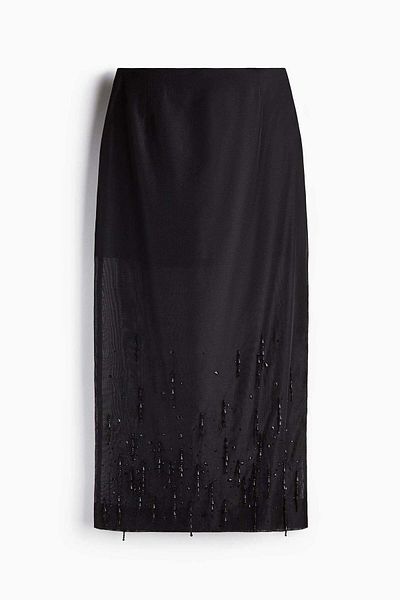 H&M Embellished chiffon skirt