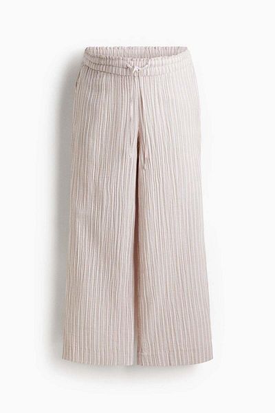 H&M MAMA Wide muslin trousers