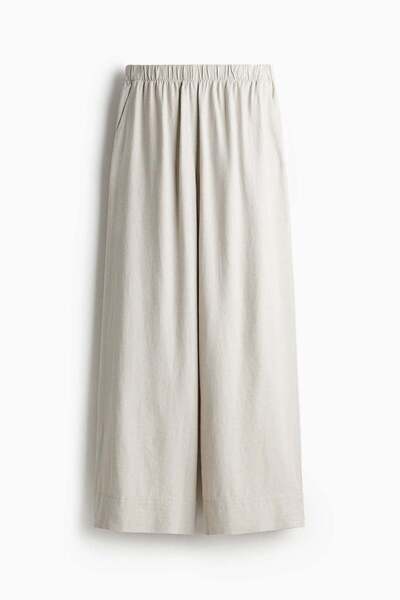 H&M Wide linen-blend trousers