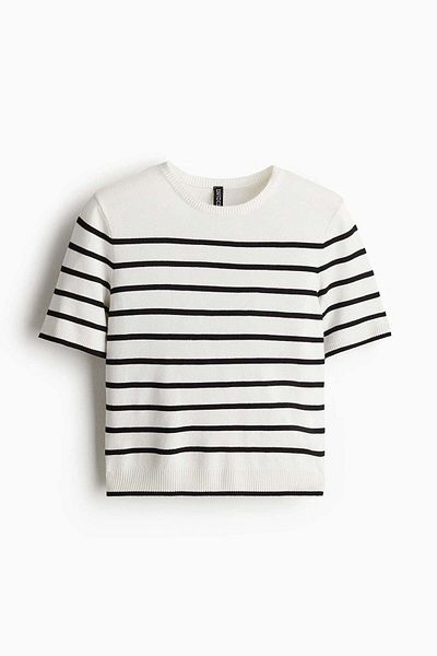 H&M Fine-knit T-shirt