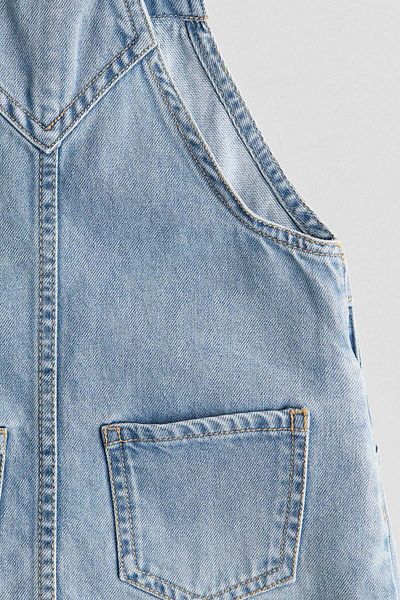 H&M Embroidery-motif dungaree dress