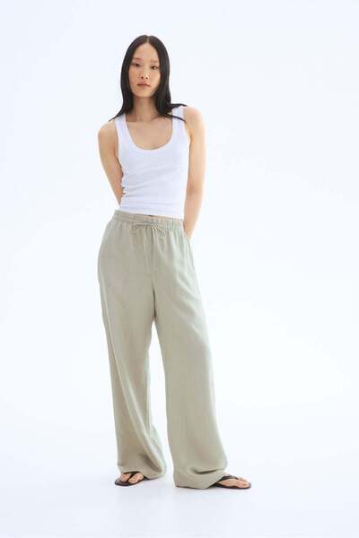 H&M Linen-blend trousers