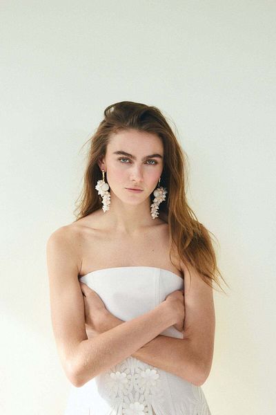 H&M Appliquéd Bandeau Dress