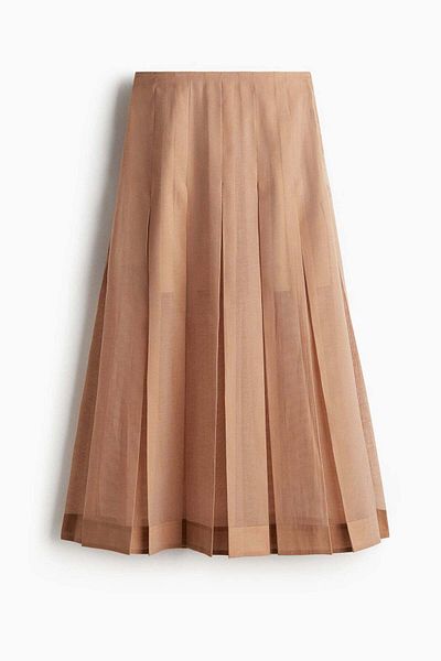 H&M Sheer pleated skirt