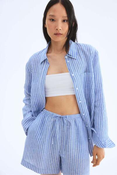 H&M Linen Drawstring Shorts