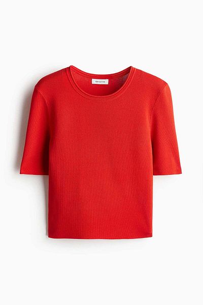 H&M Fine-knit T-shirt
