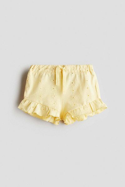 H&M شورت جيرسي من Broderie anglaise