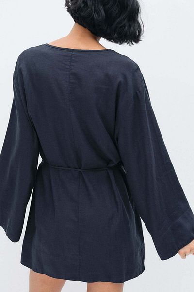 H&M Linen-blend dressing gown