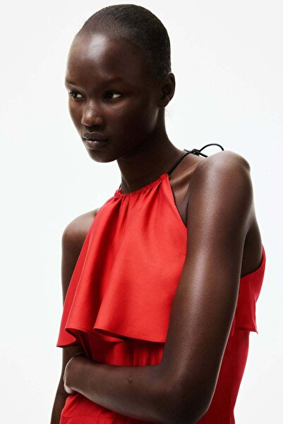 H&M Long flounced dress