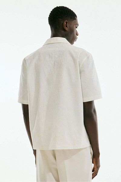 H&M Regular Fit Embroidered Resort Shirt