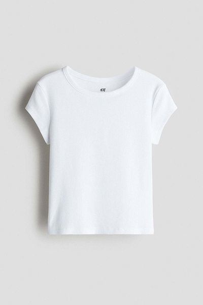 H&M Ribbed Cotton Top