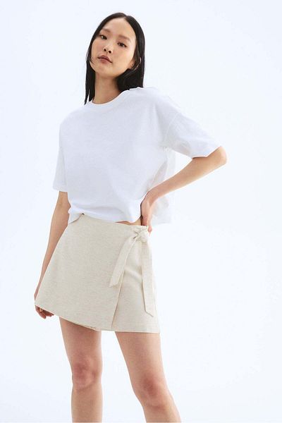 H&M Linen-blend skort