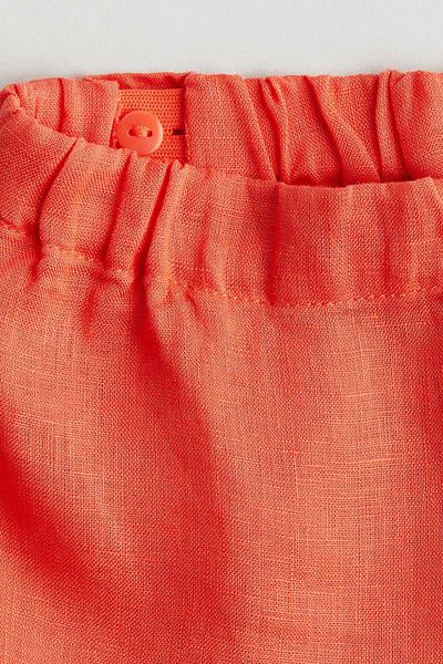 H&M Frilled linen shorts