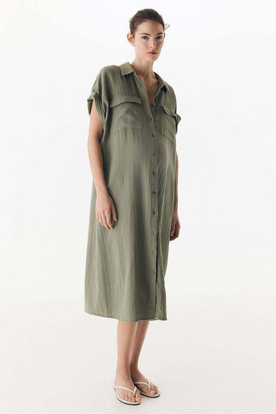 H&M MAMA Muslin shirt dress