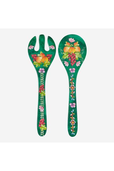 CHIARA ALESSI Carpe Diem Green Melamine Serving Set 28 Cm