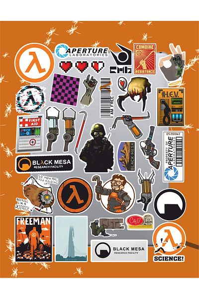 hediyenebak Half-Life Sticker Set |   Laptop Agenda Pc Tablet Phone Notebook Sticker Bullet Journal