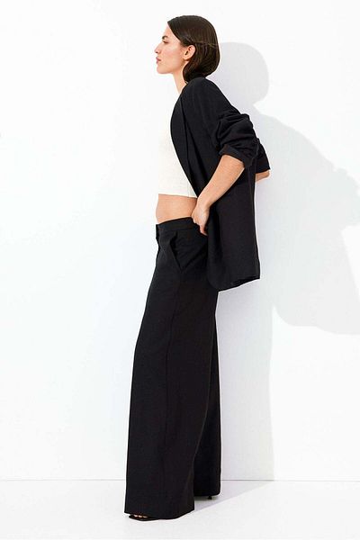 H&M Wide linen-blend trousers