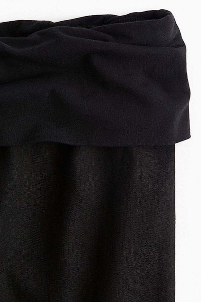 H&M Foldover-waist linen-blend trousers