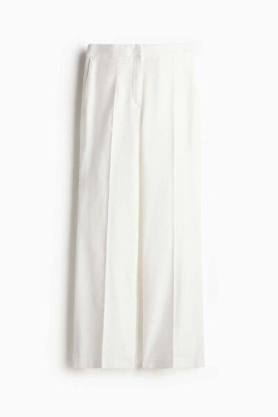 H&M Bootcut linen-blend trousers