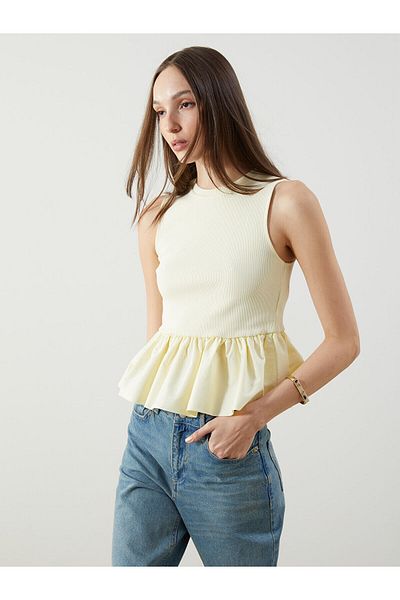 LC Waikiki Crew Neck Ruffle Blouse