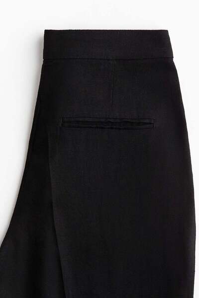 H&M Bootcut linen-blend trousers