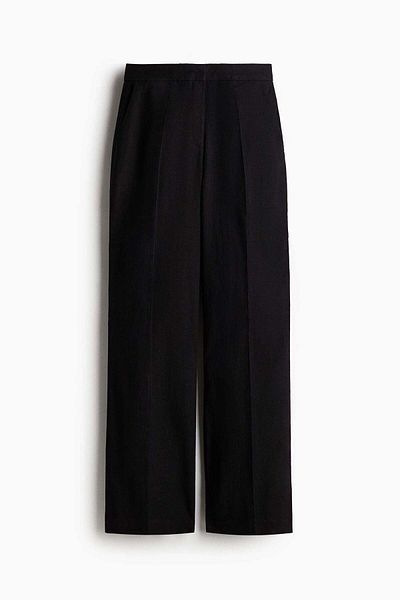 H&M Bootcut linen-blend trousers