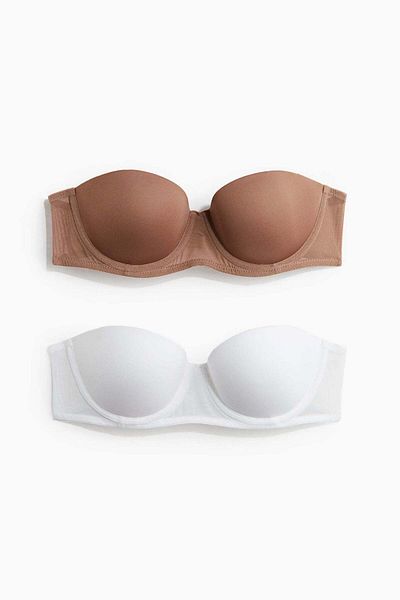 H&M 2-pack padded microfibre balconette bras