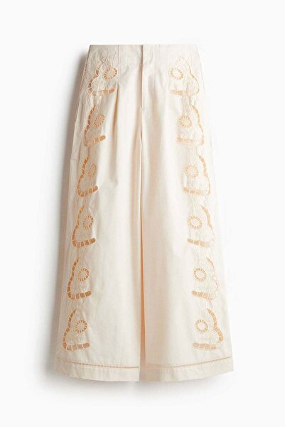 H&M Broderie anglaise trousers