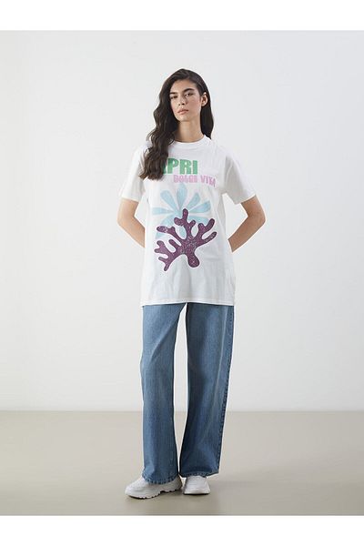 LC Waikiki Crew Neck Printed Women's T-Shirt