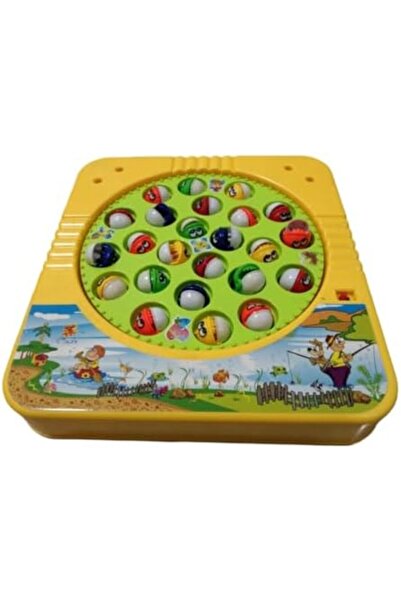 Other لعبة صيد السمك متوسطة الحجم مع لوحة دوارة مع موسيقى، 4 قضبان و24 سمكة، ...