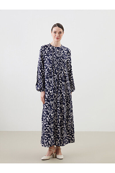 LC Waikiki Crew Neck Patterned Women's Dress