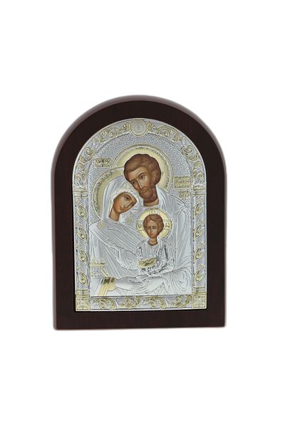 GiftExpress Icoana ortodoxa boltuita cu argint Sfanta Familie 15cm