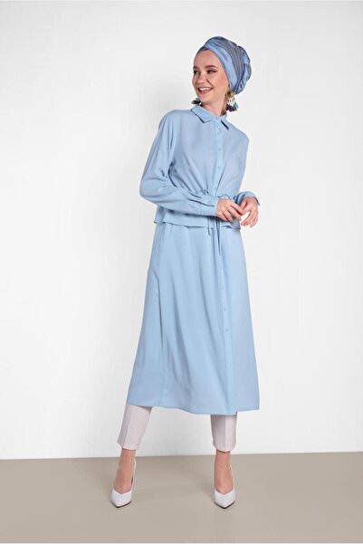 Alvina Elastic Lace-Up Tunic with Waist Strap 4424