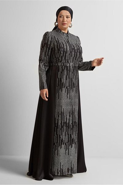 Alvina Silvery Plus Size Evening Dress 50448