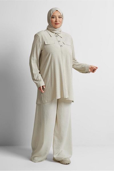 Alvina Shirt Collar Viscos Tunic 20742