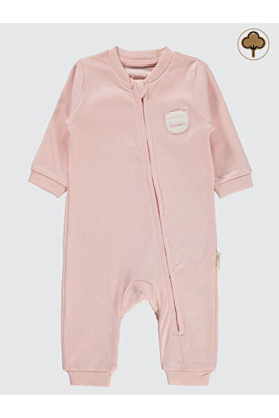 Civil Baby Bebek Organik Patiksiz Tulum 0-6 Ay Pembe