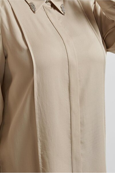 Alvina Shirt Collar Pants Suit 20733