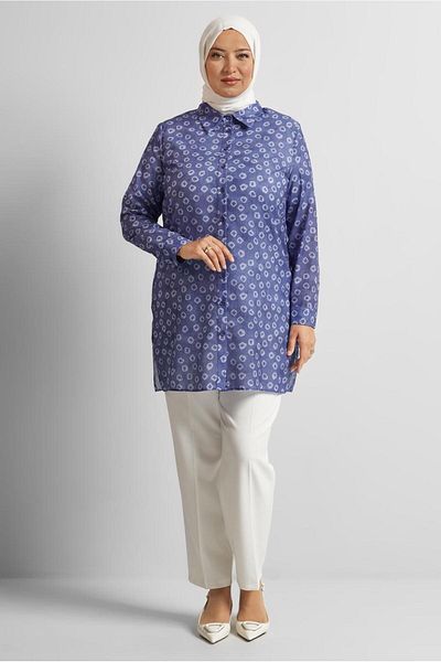 Alvina Patterned Shirt Tunic 20740