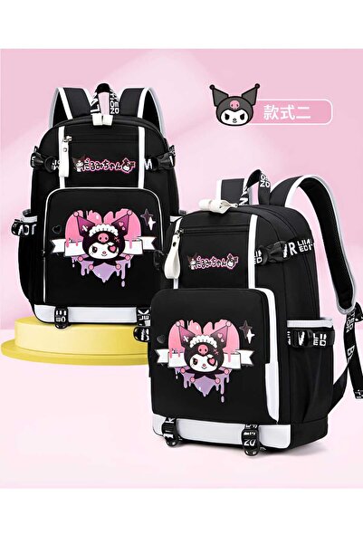 KumOziShop Kuromi Baskılı Büyük Boy Okul Çantaları